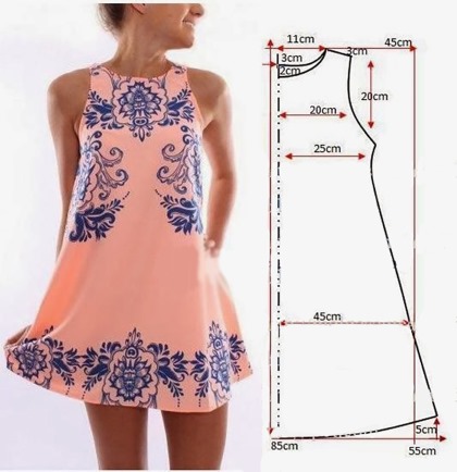Wie man ein Trapezkleid für ein Mädchen näht. Schritt-für-Schritt-Anleitung mit Fotos, Schnittmuster
