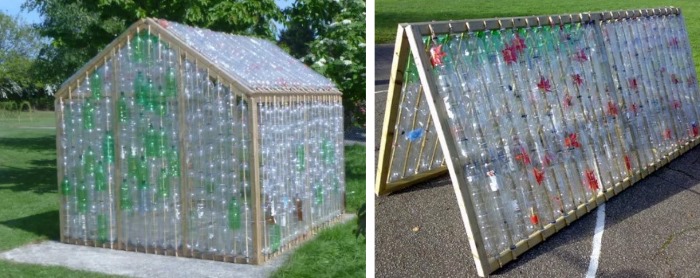 Basteln aus Plastikflaschen zum Selbermachen für die Hütte, den Garten, den Gemüsegarten, den Kindergarten, die Schule. Foto
