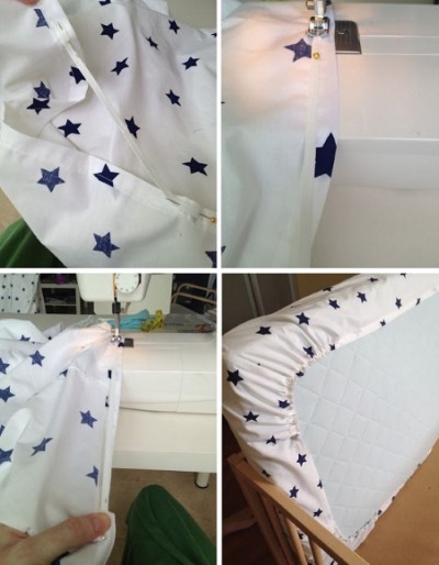 So nähen Sie ein Spannbettlaken für ein Babybett für Erwachsene. Schnittmuster, Anleitungen mit Fotos