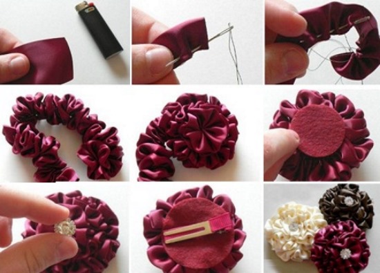 DIY-Haarbänder aus Satinbändern, Foamiran, Schleifen. Meisterklasse mit Fotos