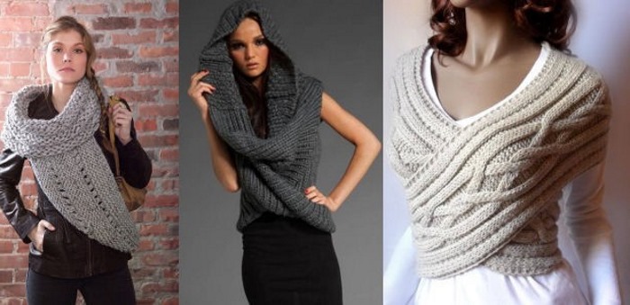 So stricken Sie mit Stricknadeln einen Snood-Schal für ein Mädchen oder einen Jungen. Schema und Beschreibung für Anfänger