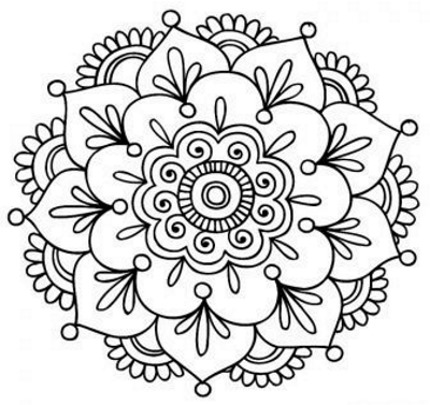 Punktmalerei mit Konturen. Muster, Schablonen für Anfänger, geometrische Formen