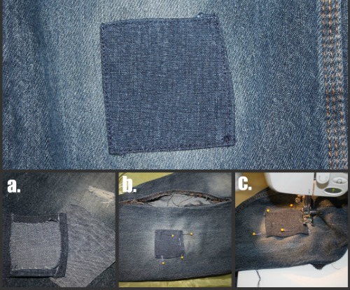 Wie man ein Loch in Jeans von Hand, auf einer Maschine schön, mit einem Flicken und ohne flickt