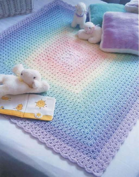 Häkeln Sie Babydecken. Strickmuster und Beschreibungen für Anfänger