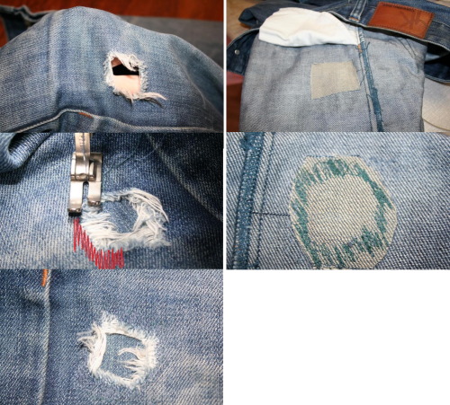 Wie man ein Loch in Jeans von Hand, auf einer Maschine schön, mit einem Flicken und ohne flickt