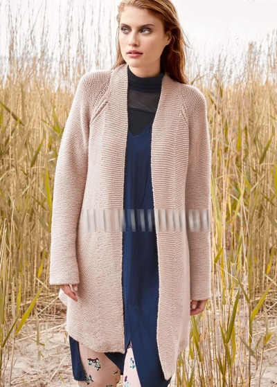 Strickjacke im Krausstich mit Stricknadeln. Schemata und Schritt-für-Schritt-Beschreibung für Anfänger