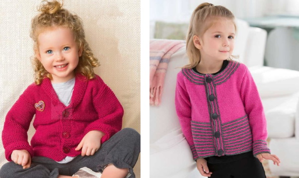Gestrickte Bluse für ein Mädchen mit Stricknadeln. Diagramm und Beschreibung zum Stricken eines Raglans von oben