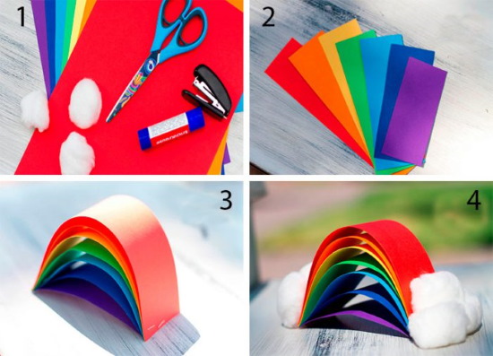 Einfaches Basteln mit Papier und Karton für Kinder. Interessantes Origami mit eigenen Händen Schritt für Schritt mit Fotos