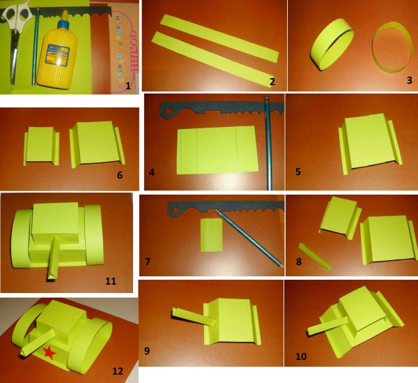 DIY-Papierbasteln für Kinder. Origami-Muster für Neujahr, 8. März, Geburtstag