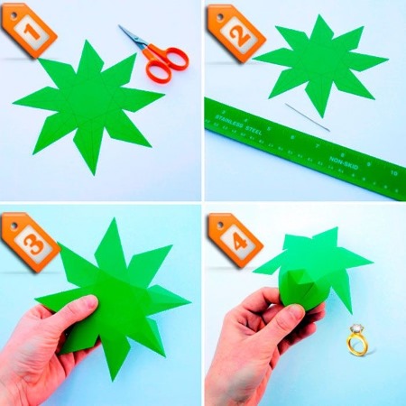 DIY-Papierbasteln für Kinder. Origami-Muster für Neujahr, 8. März, Geburtstag