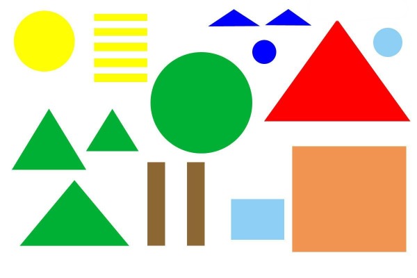 Basteln für Kinder aus geometrischen Formen der 1.-2.-3.-4. Klasse. Vorlagen, Anwendungen