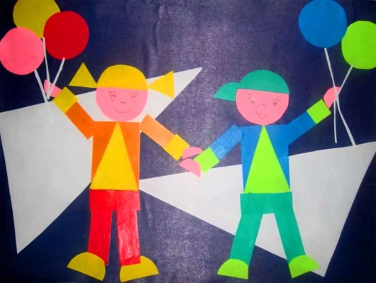 Basteln für Kinder aus geometrischen Formen der 1.-2.-3.-4. Klasse. Vorlagen, Anwendungen
