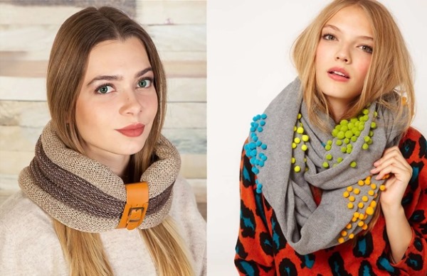 So stricken Sie mit Stricknadeln einen Snood-Schal für ein Mädchen oder einen Jungen. Schema und Beschreibung für Anfänger