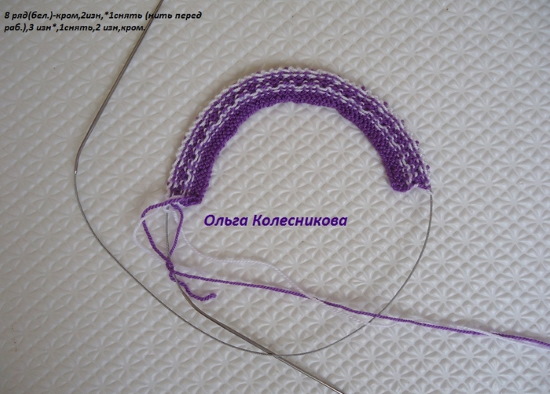 Gestrickte Hausschuhe mit Stricknadeln mit Diagrammen und Beschreibungen. MK von Olga Kolesnikova, Kozhevnikova