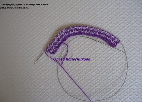 Gestrickte Hausschuhe mit Stricknadeln mit Diagrammen und Beschreibungen. MK von Olga Kolesnikova, Kozhevnikova