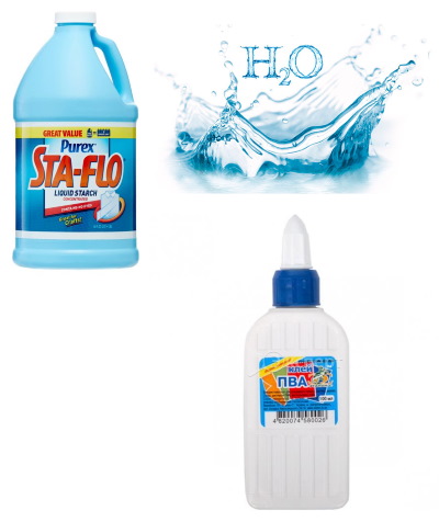 So stellen Sie aus Soda, Wasser und Borsäure ein Verdickungsmittel für Schleim ohne Natriumtetraborat her. Foto mit Beschreibung