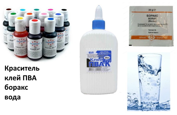 So stellen Sie aus Soda, Wasser und Borsäure ein Verdickungsmittel für Schleim ohne Natriumtetraborat her. Foto mit Beschreibung