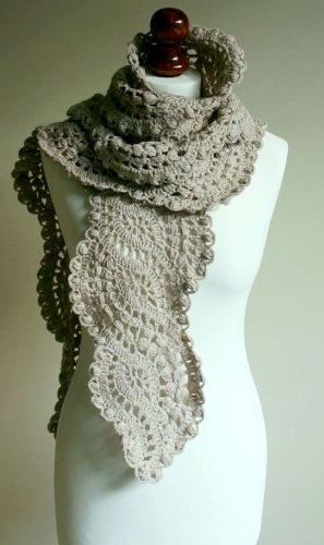 Mit Nadeln gestrickte durchbrochene Schals. Schemata und Beschreibung für Anfänger