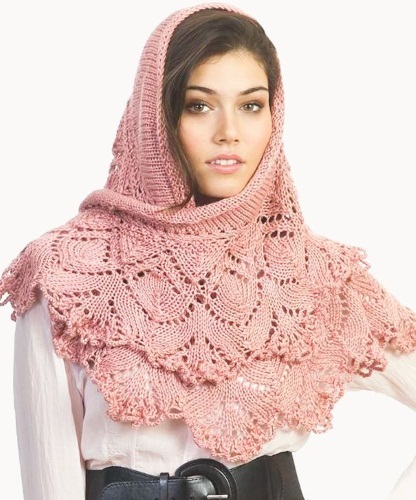 Mit Nadeln gestrickte durchbrochene Schals. Schemata und Beschreibung für Anfänger