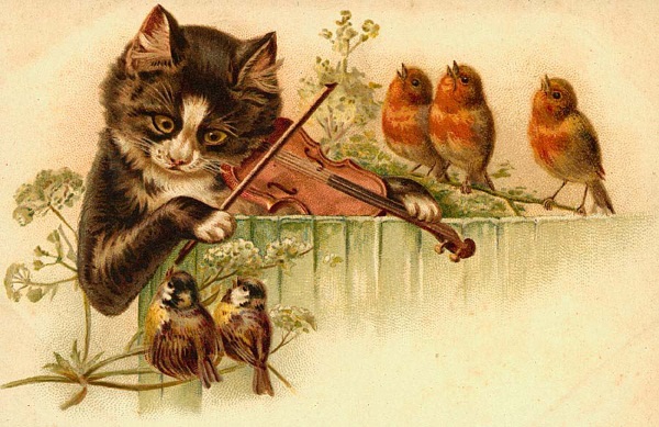 Decoupage, druckbare Bilder: Vintage, Schwarzweiß, Landschaften, Tiere, Blumen