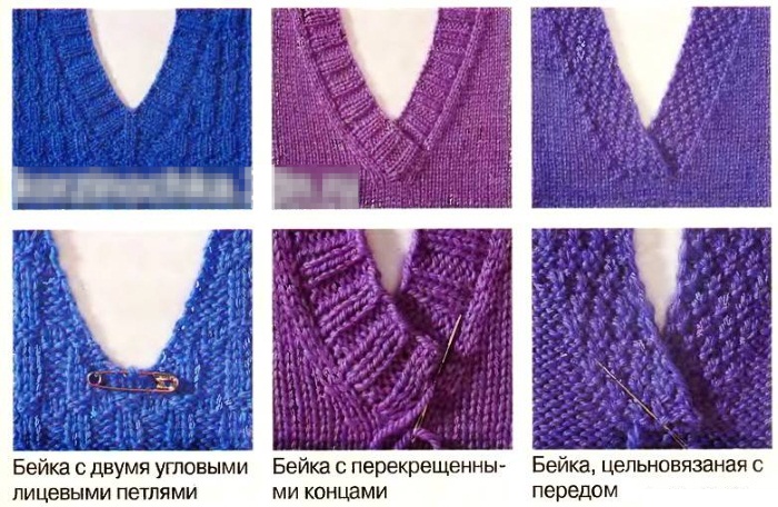 Wie man Schritt für Schritt einen Halsausschnitt für einen Anfängerpullover aus Mohair strickt, Abnahmen, verkürzte Reihen