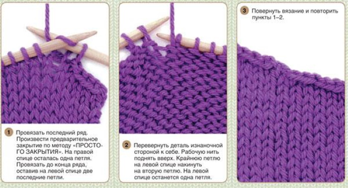 So beenden Sie das Stricken. Die letzte Reihe des Gummibandes, Schal für Anfänger