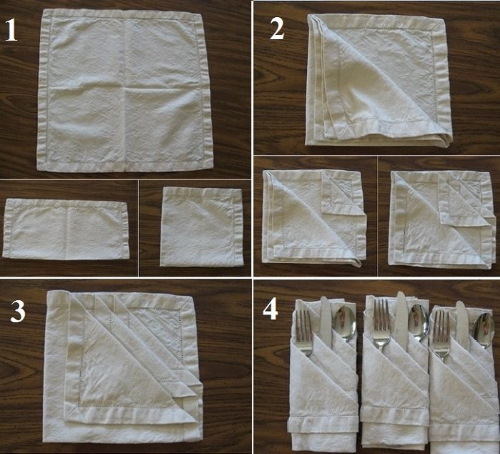 So falten Sie Papierservietten für eine festliche Tafel wunderschön. Schemata, Anweisungen, Fotos