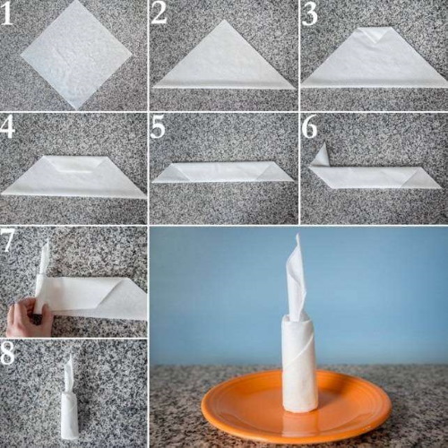 So falten Sie Papierservietten für eine festliche Tafel wunderschön. Schemata, Anweisungen, Fotos