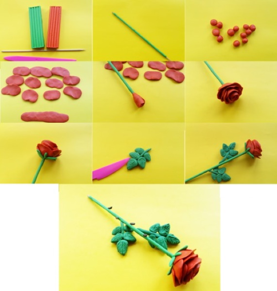 Schönes DIY-Bastelprojekt aus Plastilin Schritt für Schritt für Erwachsene