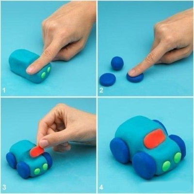 Schönes DIY-Bastelprojekt aus Plastilin Schritt für Schritt für Erwachsene