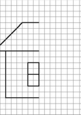 Zeichnen nach Zellen in einem Notizbuch für Kinder von 6–7 Jahren. Komplexe Schemata für Anfänger