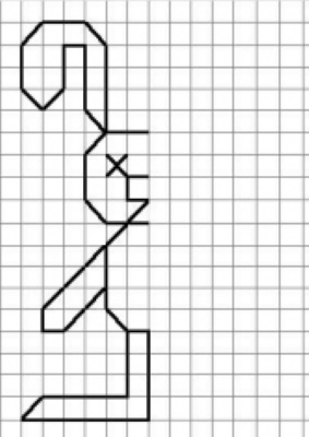 Zeichnen nach Zellen in einem Notizbuch für Kinder von 6–7 Jahren. Komplexe Schemata für Anfänger