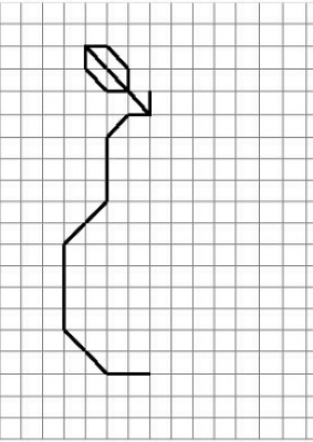 Zeichnen nach Zellen in einem Notizbuch für Kinder von 6–7 Jahren. Komplexe Schemata für Anfänger