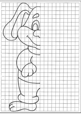 Zeichnen nach Zellen in einem Notizbuch für Kinder von 6–7 Jahren. Komplexe Schemata für Anfänger
