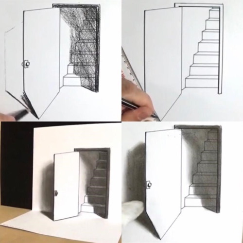 3D-Bleistiftzeichnungen Schritt für Schritt für Anfänger: menschliches Gesicht, Kopf, Augen, Porträt