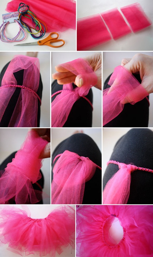 Tutu-Rock für Mädchen von 1-3, 5-6-7 Jahren aus Tüll. Meisterkurs zum Selbernähen