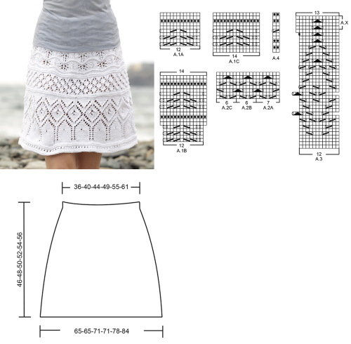 Röcke mit Stricknadeln. Muster und Beschreibung für Frauen: warm, Sommer, durchbrochen gestrickt
