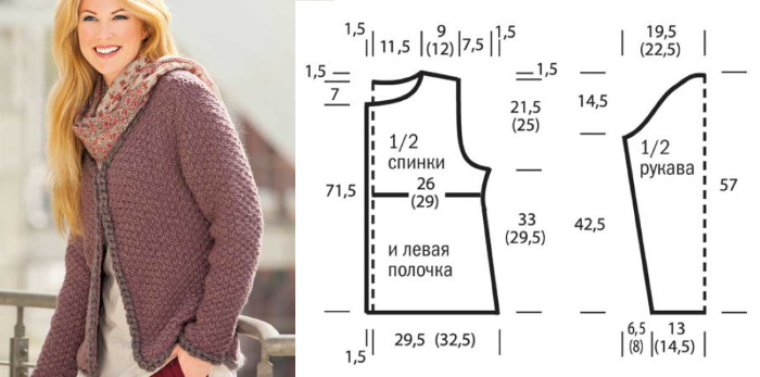 Strickjacken-Stricknadeln. Schemata und Beschreibung für Frauen. Neuheiten, Stricken für Anfänger