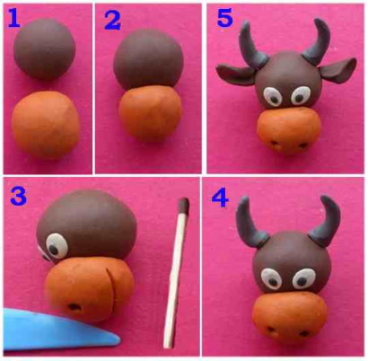 Basteln aus Plastilin 2-3-4 Klasse Schritt für Schritt nach Technologie