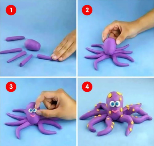 Basteln aus Plastilin 2-3-4 Klasse Schritt für Schritt nach Technologie