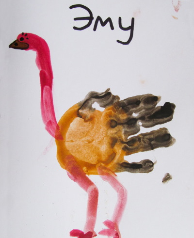 Handzeichnungen für Kinder, Fingerzeichnungen im Kindergarten