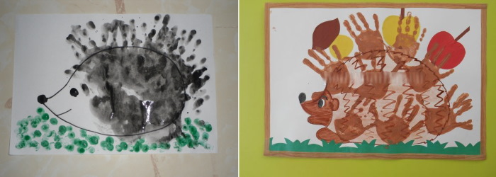 Handzeichnungen für Kinder, Fingerzeichnungen im Kindergarten