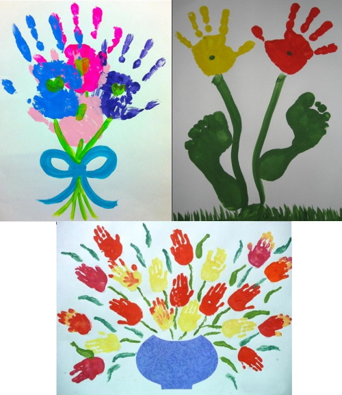 Handzeichnungen für Kinder, Fingerzeichnungen im Kindergarten