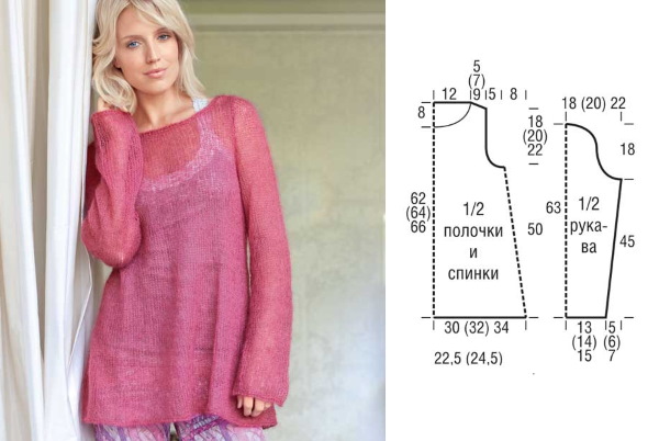 Gestrickter Mohairpullover. Schemata und Beschreibungen, neue Modelle für Frauen, Mädchen, Männer, Teenager
