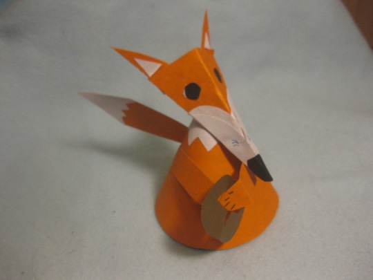 Anwendungsfuchs aus geometrischen Formen für Kinder, Anfänger. Vorlagen