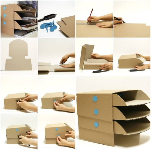 Organizzatori fai da te: masterclass con tessuto, cartone, scatole e mezzi improvvisati