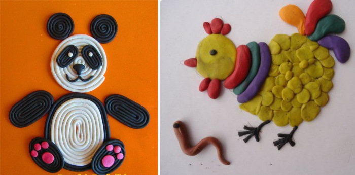 Plastilinkunst für Kinder im Alter von 2-3-4-5-6-7-8 Jahren. Was ist das, Vorlagen, Schablonen zum Thema Herbst, Winter, Frühling, Sommer, Tiere