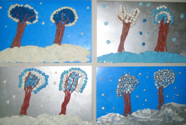 Plastilinkunst für Kinder im Alter von 2-3-4-5-6-7-8 Jahren. Was ist das, Vorlagen, Schablonen zum Thema Herbst, Winter, Frühling, Sommer, Tiere