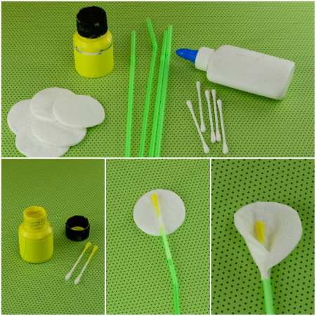 Basteln mit eigenen Händen aus Wattestäbchen, Scheiben, Plastilin