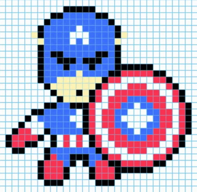 Zeichnungen von Charakteren aus Spielen, Cartoons, Anime nach Zellen